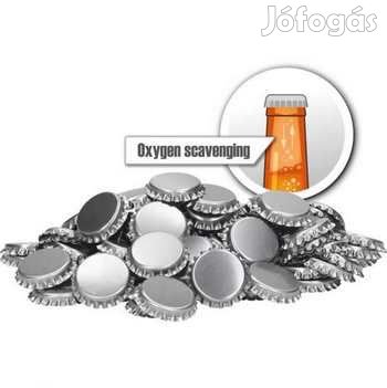 Oxigén elnyelő Söröskupak 100 db Ezüst színŰ  (2900)