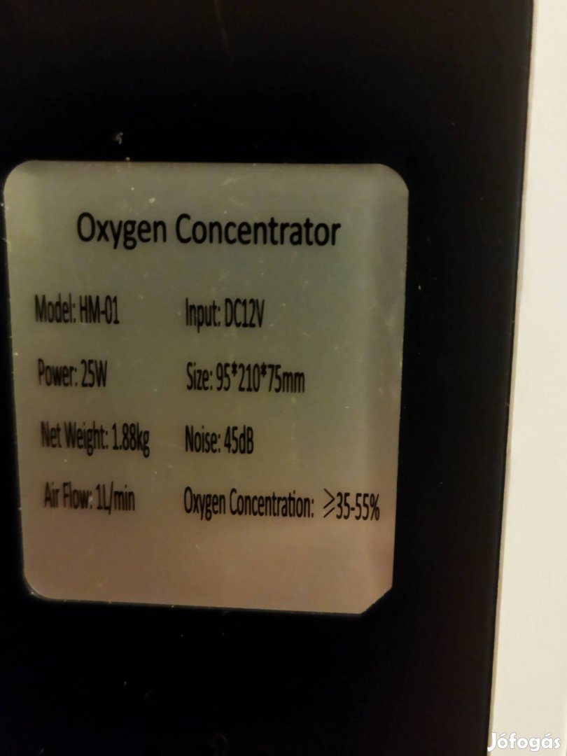 Oxigén koncentrátor lítiumos akkumulátorral eladó 