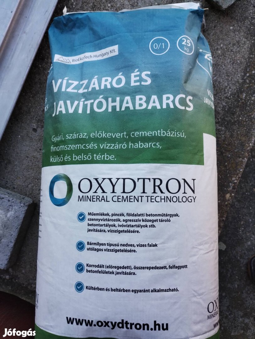 Oxydtron vízzáró és javítóhabarcs