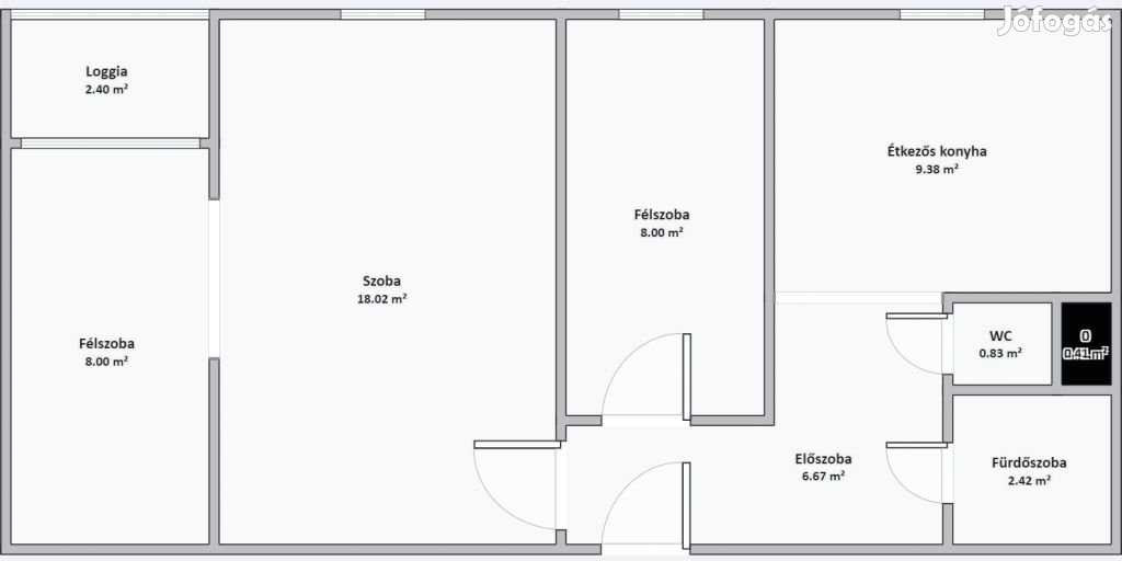 Ózd, Vasvár út, 56 m2-es, 9. emeleti, társasházi lakás, 1+2 félszobás
