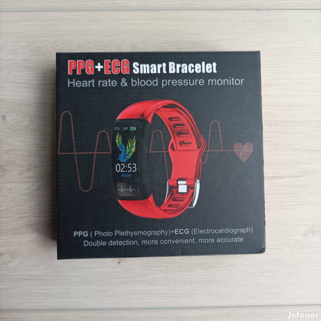 P12 Smart Bracelet aktivitásmérő PPG+ECG Android / Apple magyar app