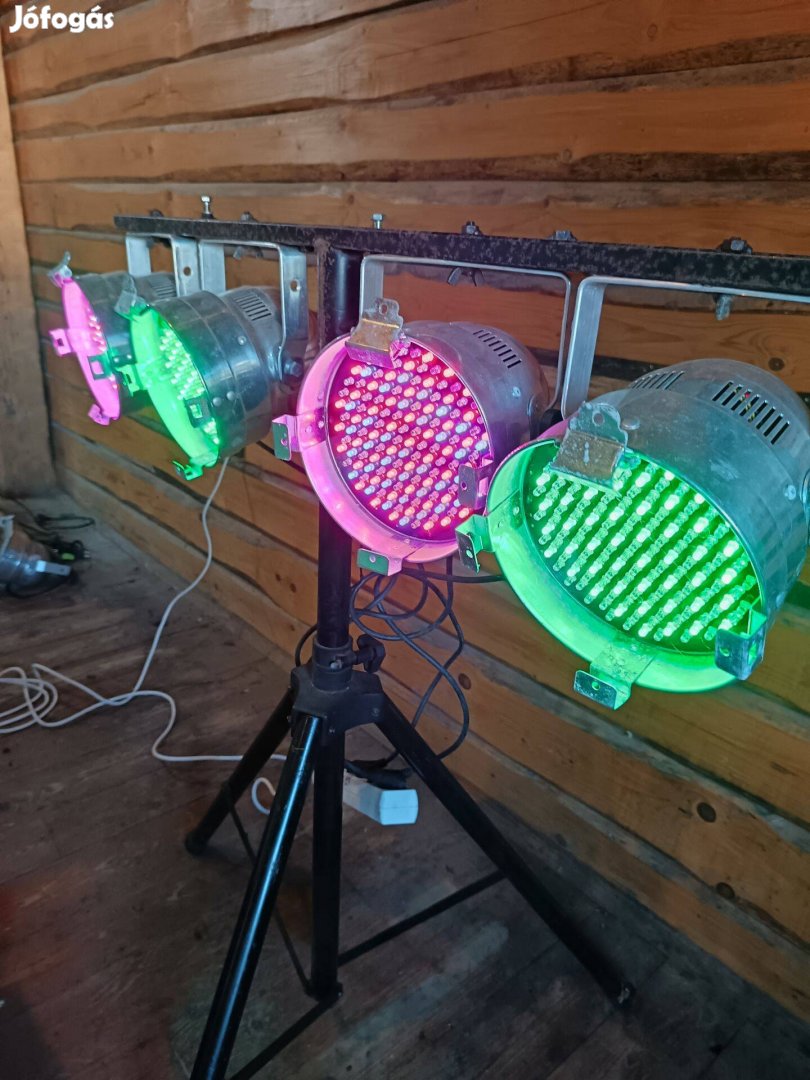 PAR56, LED DMX, disco lámpa, reflektor DMX fénytechnika