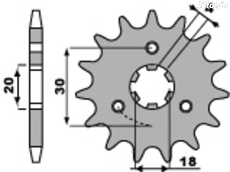 PBR Acél Standard Első Lánckerék 2056 - 520