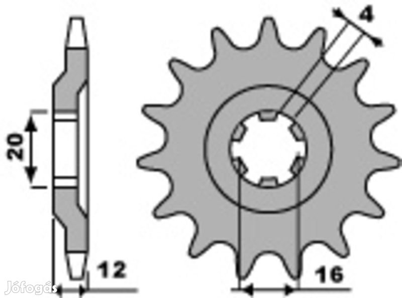 PBR Acél Standard Első Lánckerék 2087 - 428