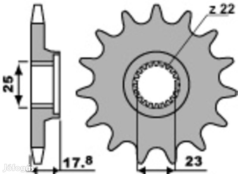 PBR Acél Standard Első Lánckerék 2096 - 520