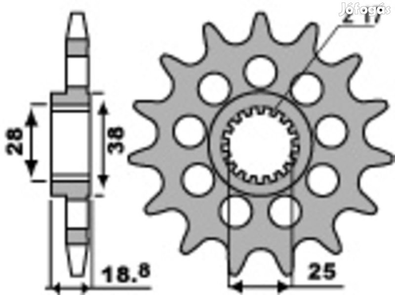 PBR Acél Standard Első Lánckerék 2098 - 520