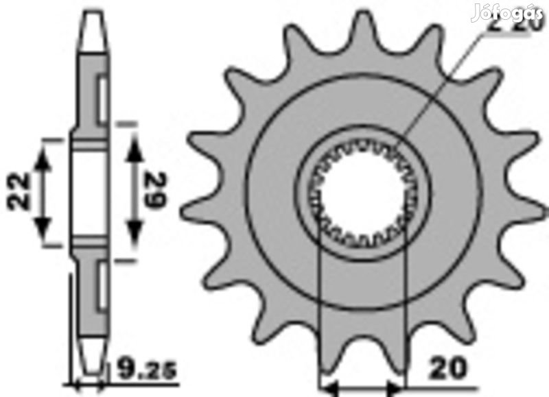 PBR Acél Standard Első Lánckerék 2146 - 520