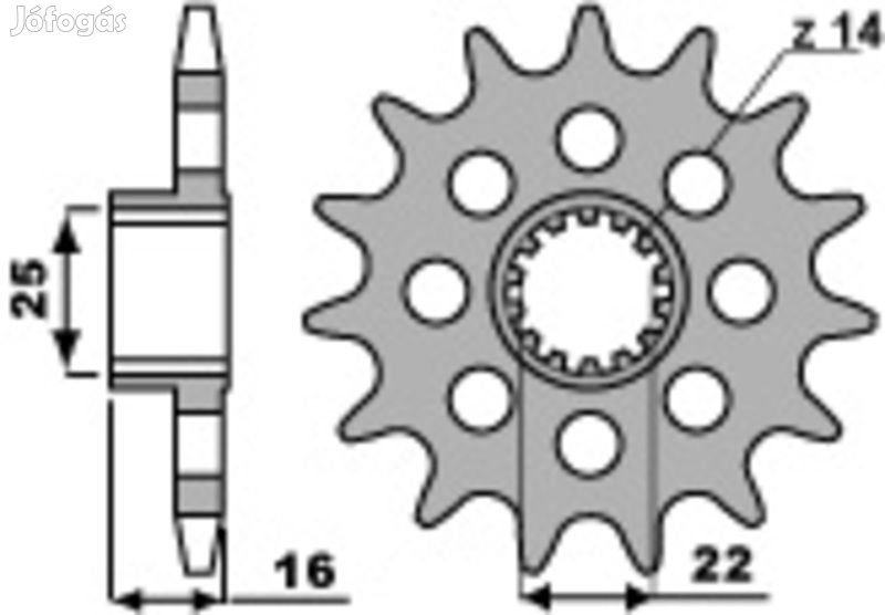 PBR Acél Standard Első Lánckerék 2171 - 520