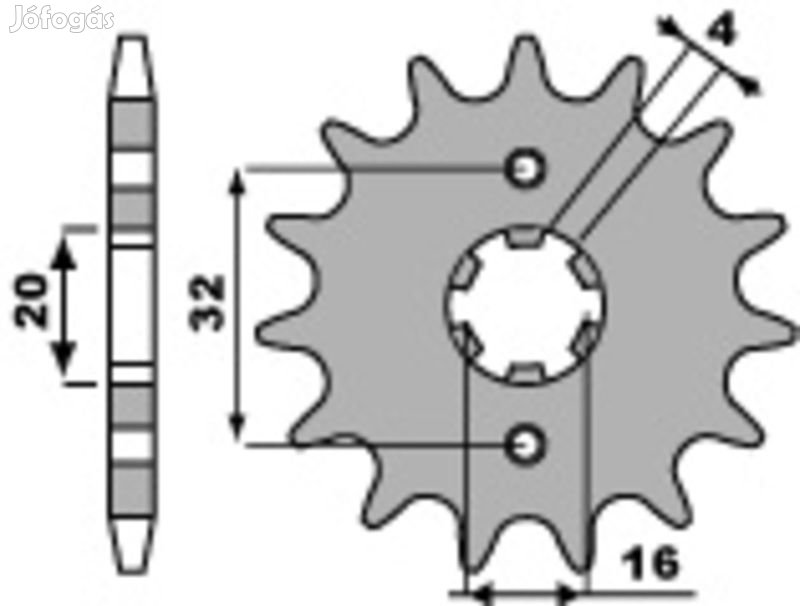 PBR Acél Standard Első Lánckerék 2182 - 428