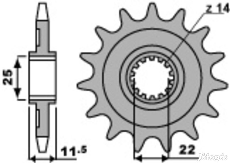 PBR Acél Standard Első Lánckerék 2207 - 520