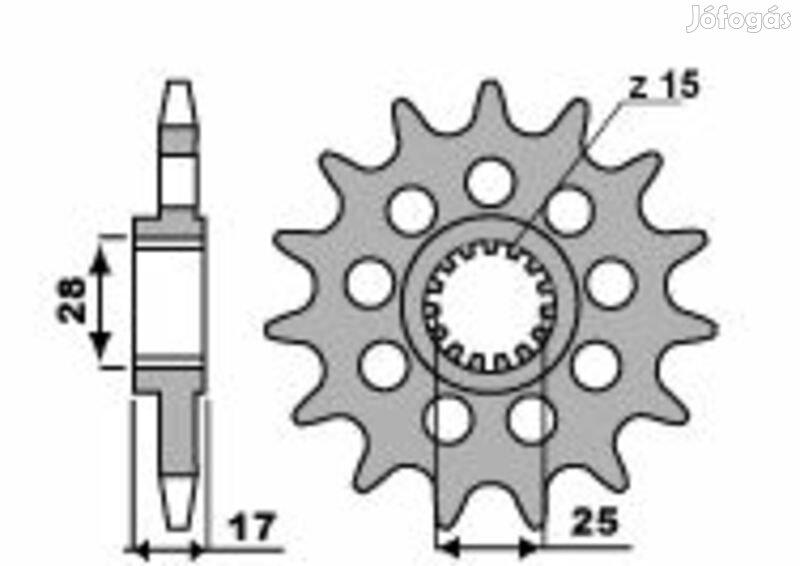 PBR Acél Standard Első Lánckerék 2250 - 520