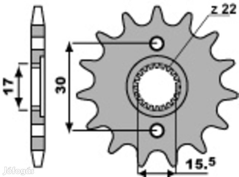 PBR Acél Standard Első Lánckerék 332M - 428