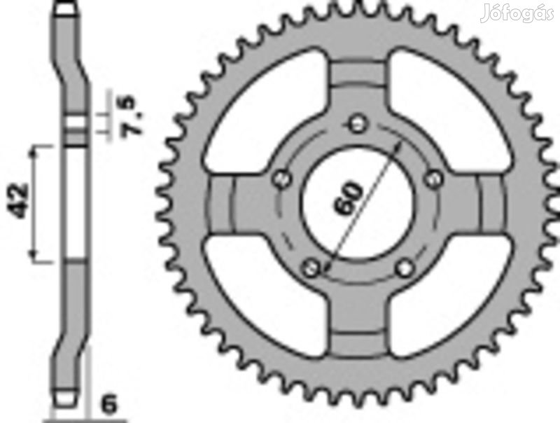 PBR Acél Standard Első Lánckerék 393 - 520