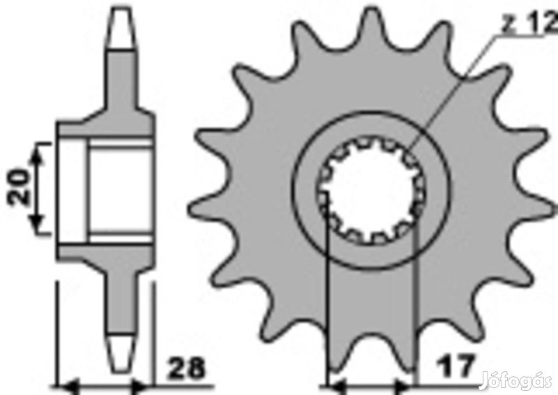 PBR Acél Standard Első Lánckerék 556 - 520