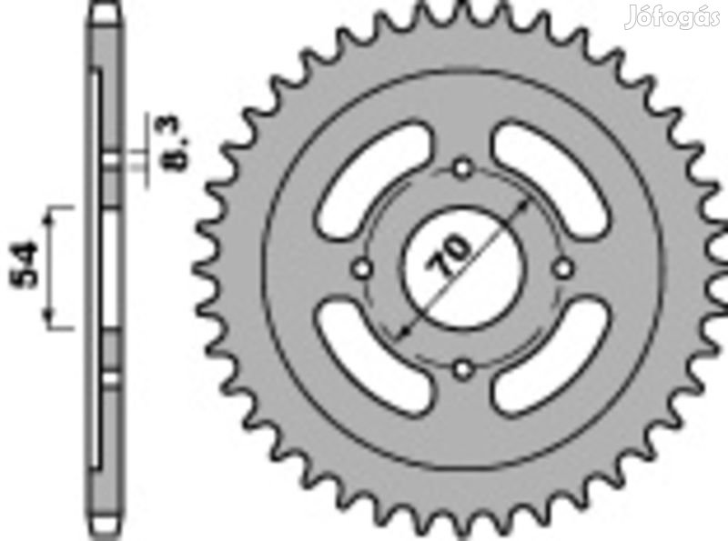 PBR Acél Standard Első Láncsprocket 263 - 428