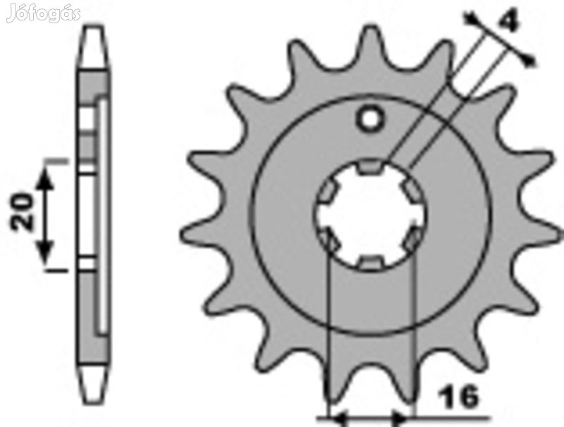 PBR Acél Standard Első Láncszem 555 - 428