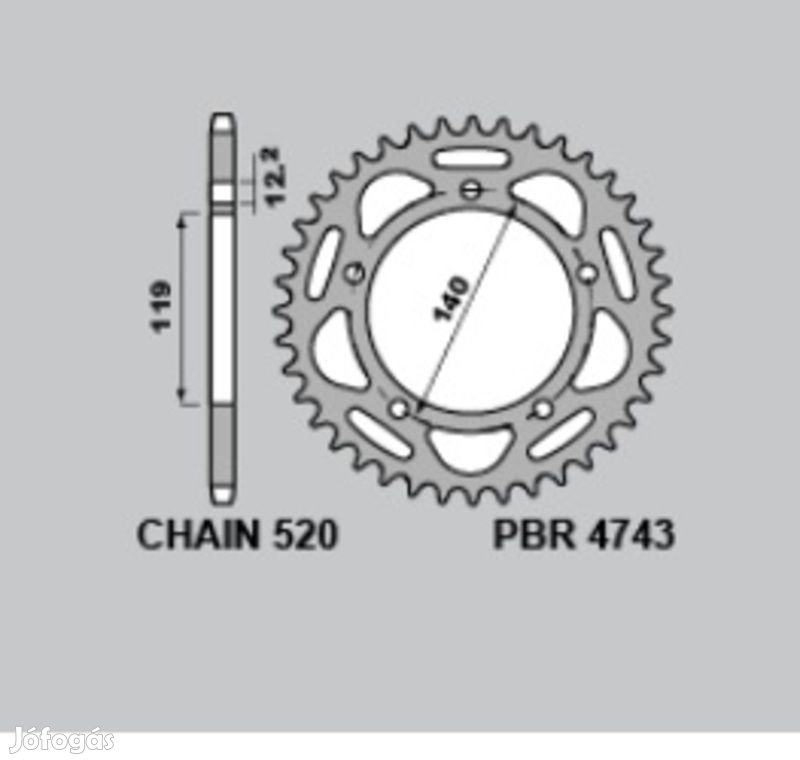 PBR Racing Alumínium Ultra-Könnyű Kemény Anodizált Hátsó Láncszem 4743