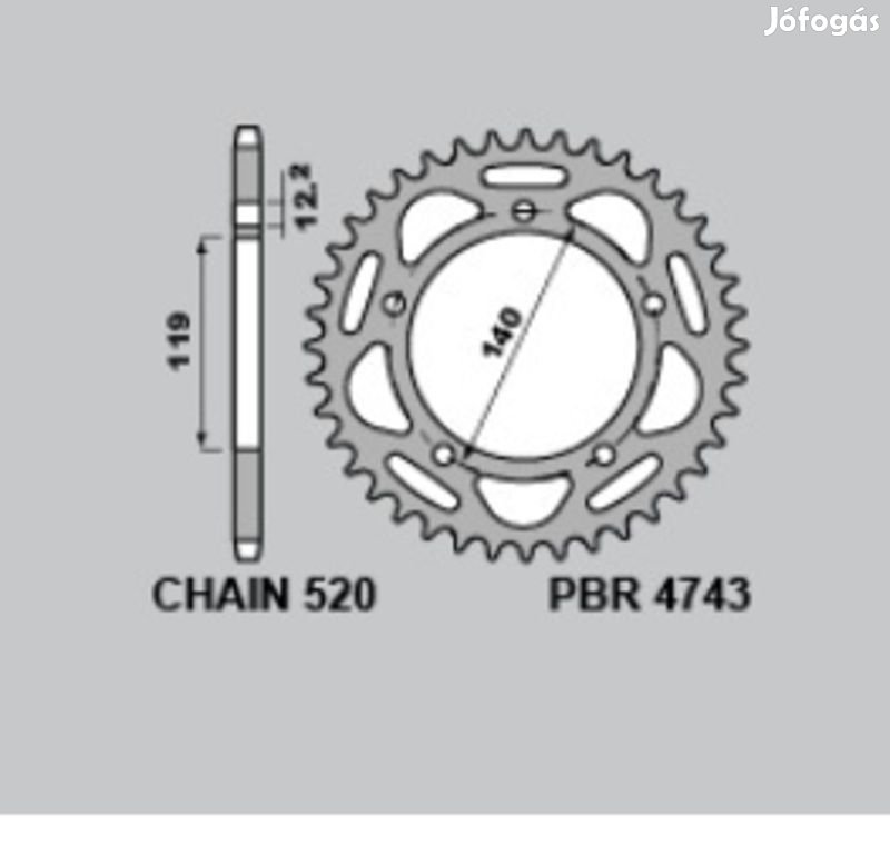 PBR Racing Alumínium Ultra-Könnyű Kemény Anodizált Hátsó Láncszem 4743