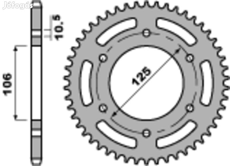 PBR Standard Acél Hátsó Lánckerék 4530 - 520