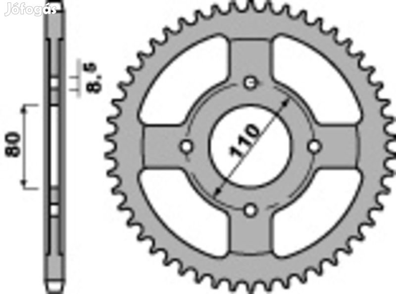 PBR Standard C45 acél hátsó lánckerék 4597 - 428