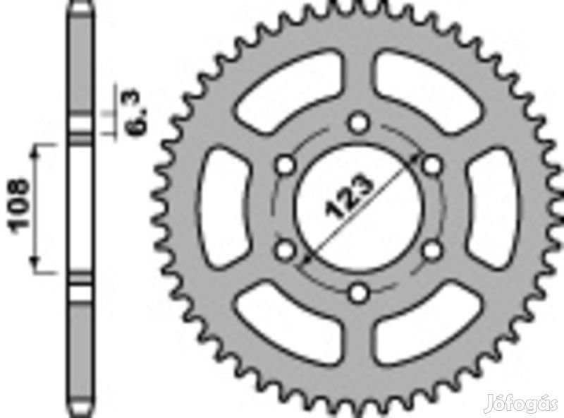 PBR Standard acél hátsó lánckerék 4412 - 420