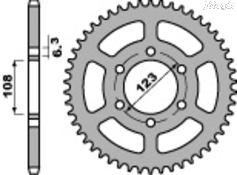 PBR Standard acél hátsó lánckerék 4412 - 420
