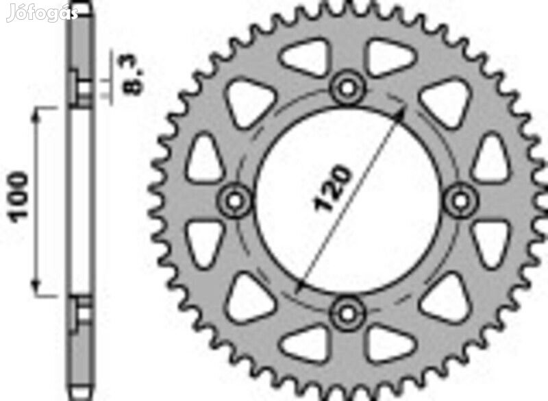 PBR Standard acél hátsó lánckerék 4453 - 420