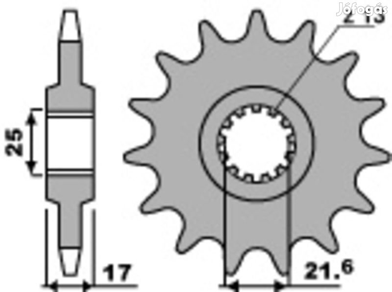 PBR acél standard első lánckerék 2042 - 520