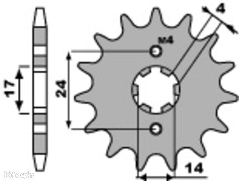 PBR acél standard első lánckerék 2153 - 420