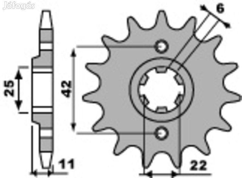 PBR acél standard első lánckerék 277 - 530
