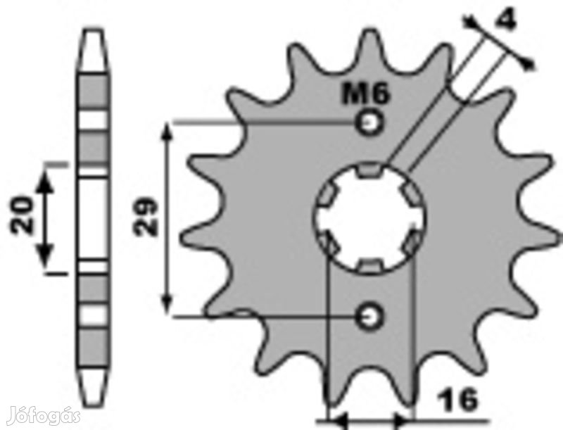 PBR acél standard első lánckerék 425 - 428