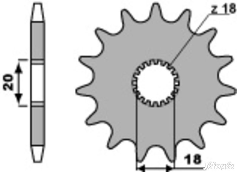 PBR acél standard első lánckerék 426 - 428