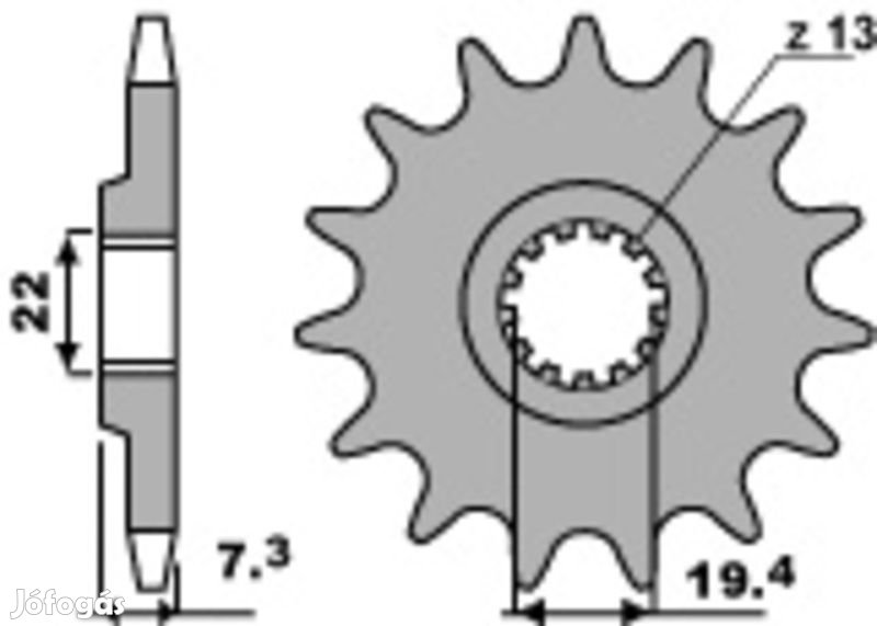 PBR acél standard első lánckerék 434 - 520