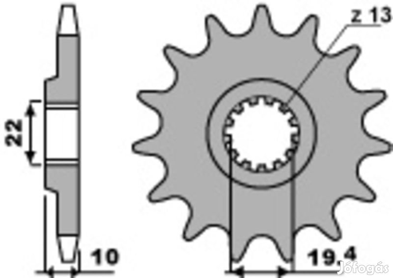 PBR acél standard első lánckerék 435 - 520