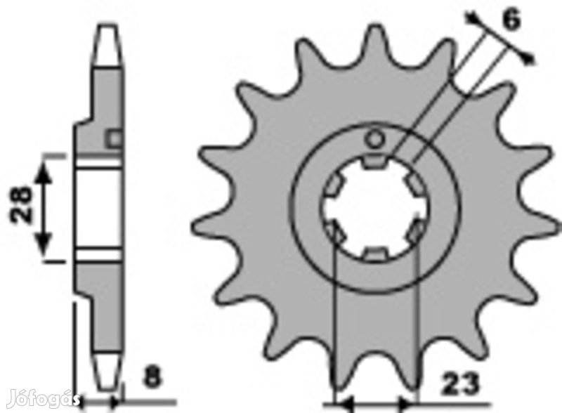 PBR acél standard első lánckerék 436 - 520