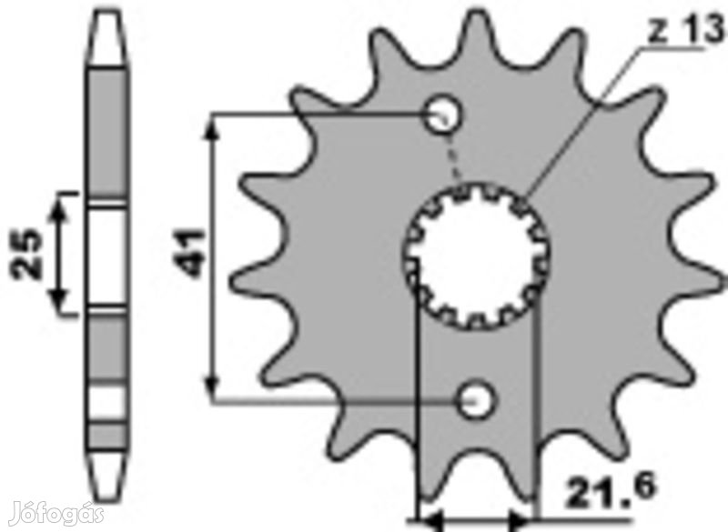 PBR acél standard első lánckerék 438 - 520