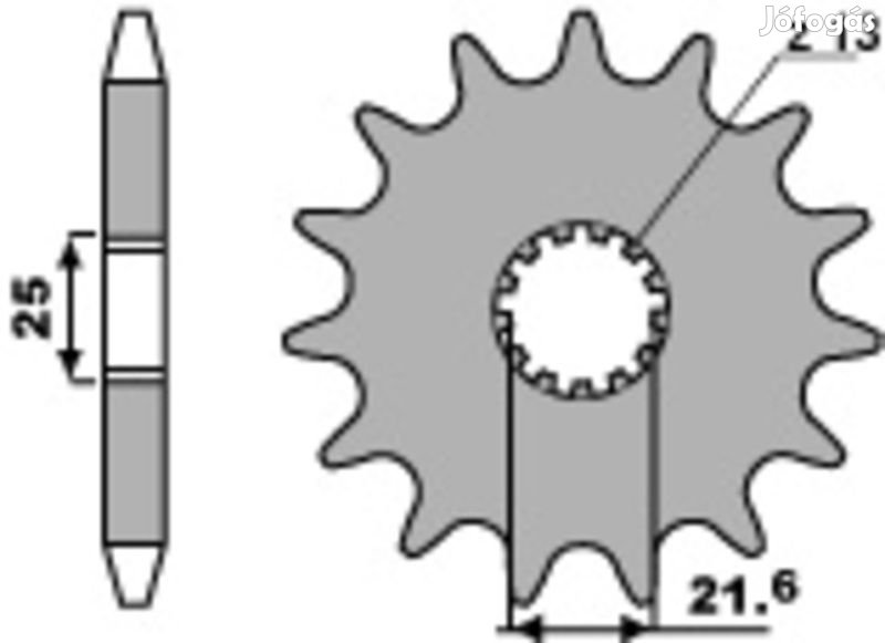 PBR acél standard első lánckerék 518 - 630