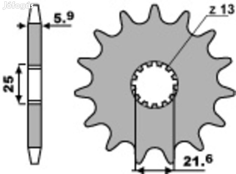 PBR acél standard első lánckerék 565 - 520