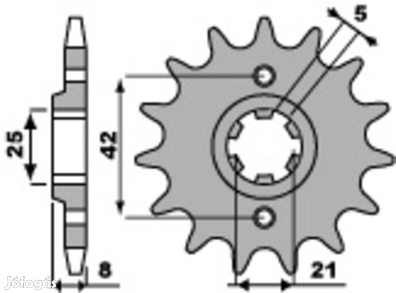 PBR acél standard első lánckerék 575 - 520