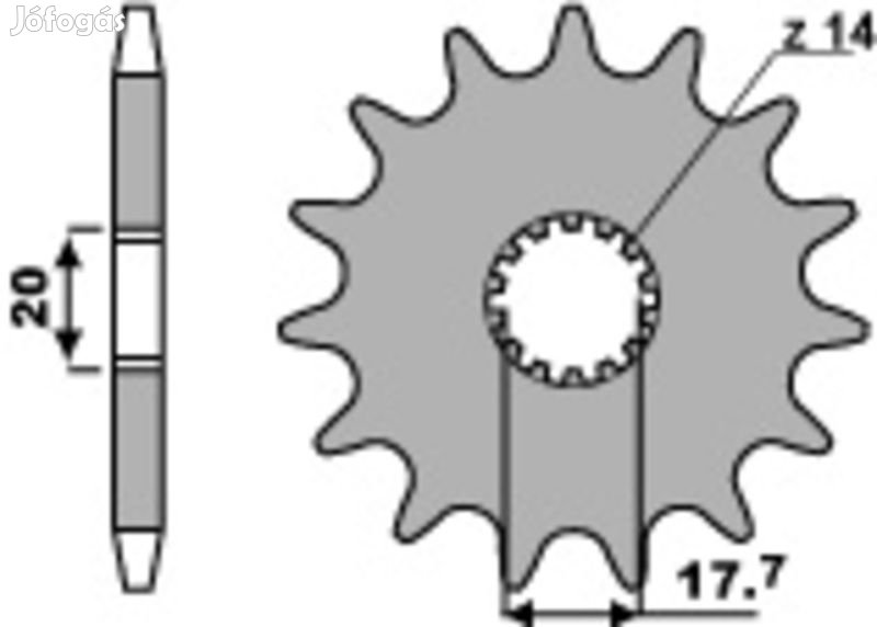 PBR acél standard első lánckerék 577 - 428