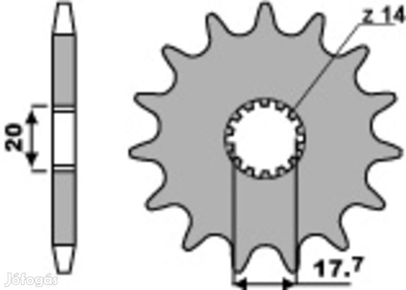 PBR acél standard első lánckerék 577 - 428
