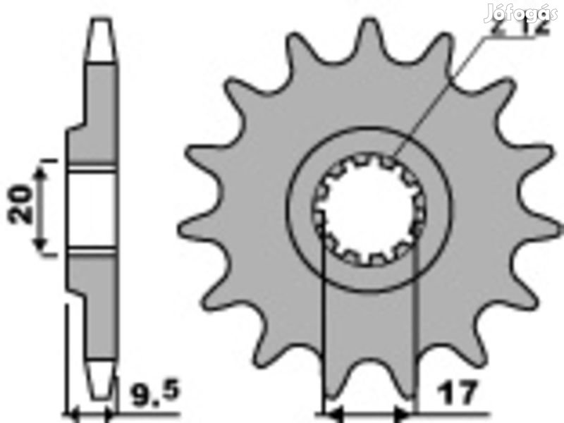 PBR acél standard első lánckerék 7005 - 420