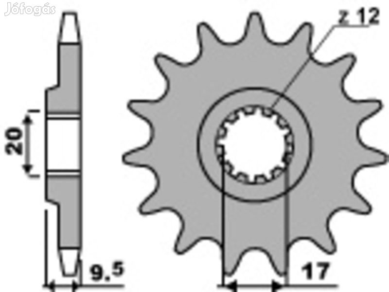 PBR acél standard első lánckerék 7005 - 420