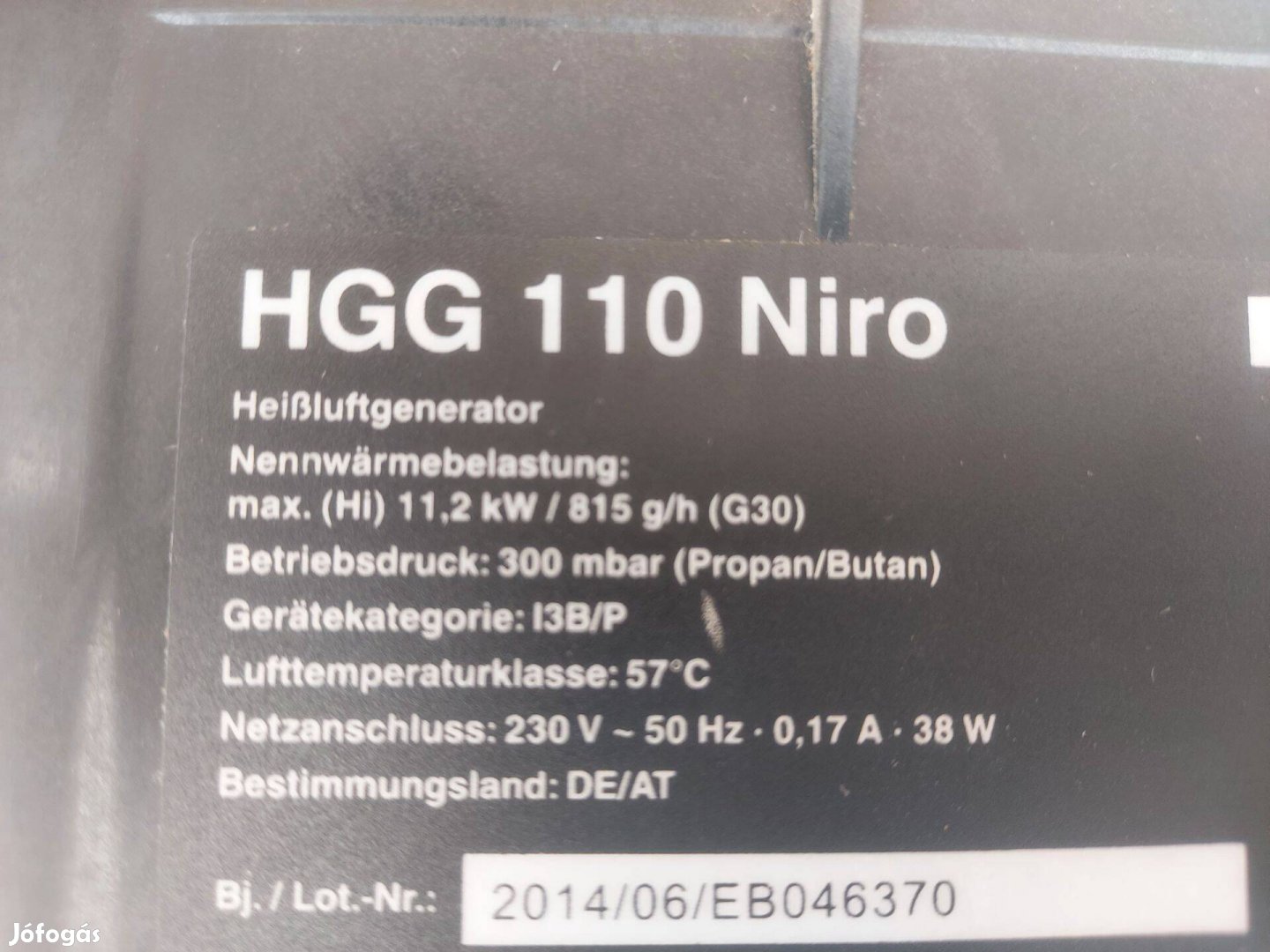 PB gáz hőlégbefúvó Einhell HGG 110 Niro