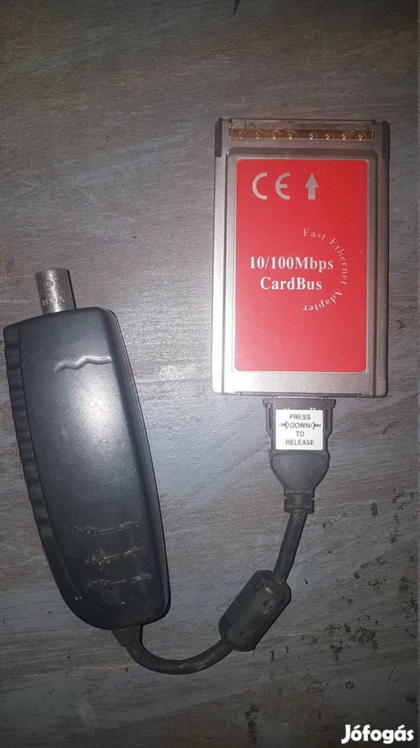 PCMCIA 10/100Mbps Cardbus ethernet mobile adapter koax coax