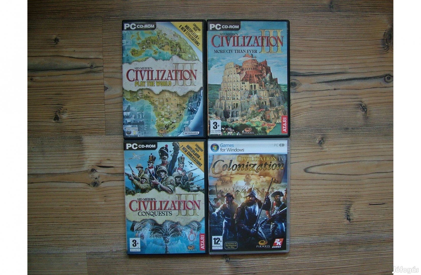 PC 4db Civilization stratégiai játék egyben eladó Colonization Conques