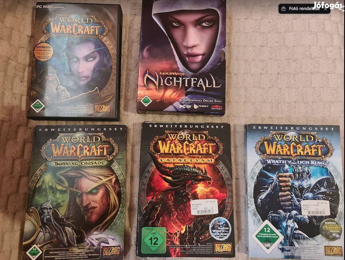 PC Játék World Of Warcraft sorozat(bővített kiadások)+Nightfall