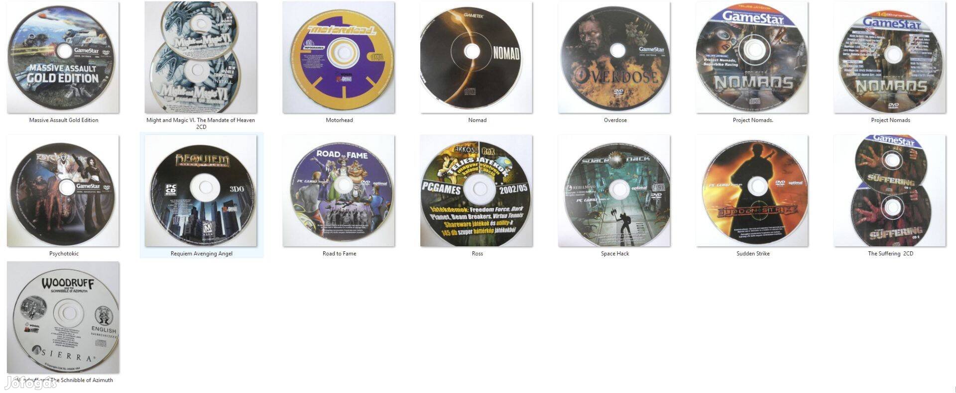 PC játékok eladók 500Ftdb 10