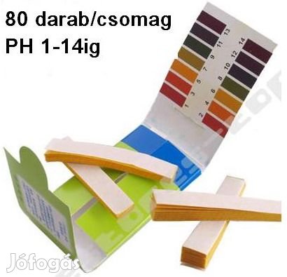 PH indikátor papír Univerziális 1-14ig 80db.   ( 325 )