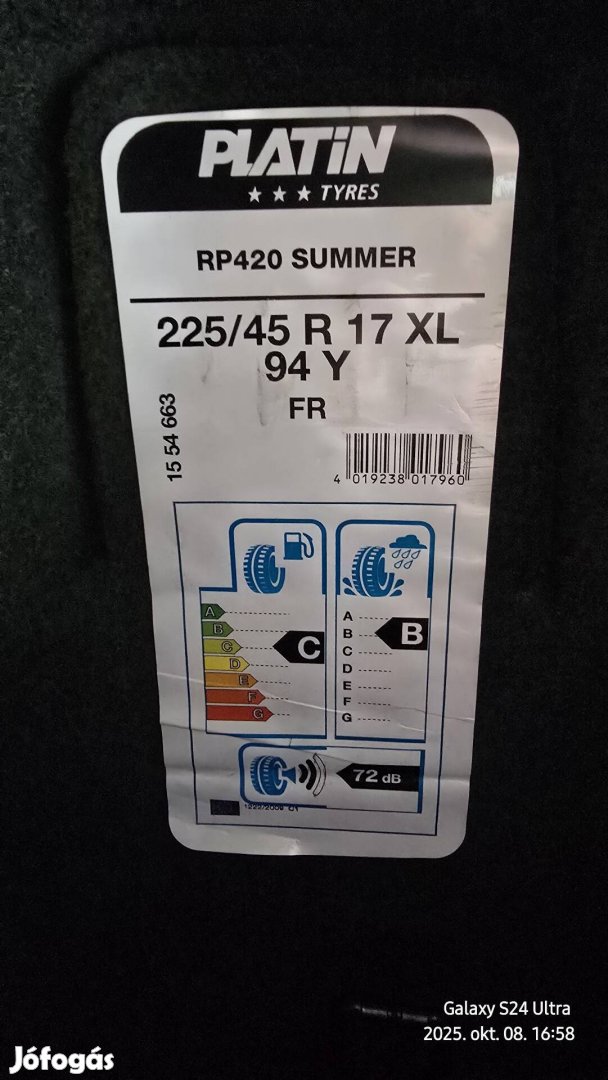 PLATIN RP420 Summer 225/45 R17 XL 94Y nyári gumi